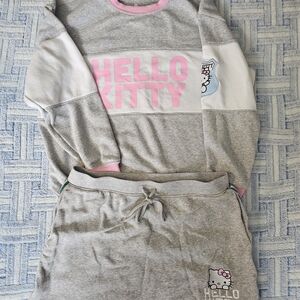 Hello Kitty Light Gray and Pink Women Set